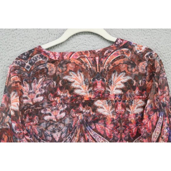 Soft Surroundings Sheer Metallic Button Up Tunic Top-Size XS - Picture 10 of 10